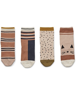 Liewood Calzini Silas Rose Mix - pacco da 4 Paia - Cotone Elasticizzato Calzini