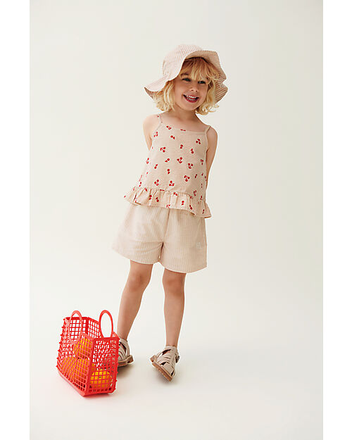 Liewood Canotta Taglio Ampio - Ciliegie - Apple Blossom - 100% Cotone Bio Canotte