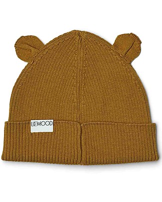 Liewood Cappellino con Orecchie Roman - Caramello - 100% Cotone Bio - Morbido e Dolcissimo! Cappelli Invernali