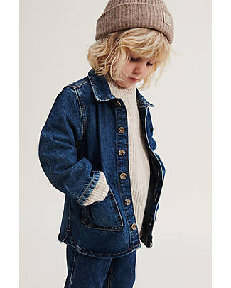 Liewood Cappellino Emilio con Logo Lavorato a Maglia- Oat Melange - 100% Lana Riciclata Cappelli Invernali