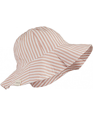 Liewood Cappellino Estivo Amelia - 100% Cotone Bio - Crema e Cipria Corallo a Righe Cappelli Estivi