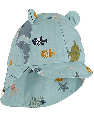 Liewood Cappellino Estivo Gorm - 100% Cotone bio - Creature del Mare Cappelli Estivi