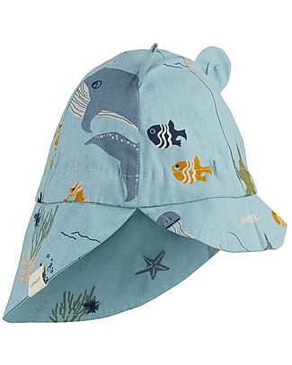 Liewood Cappellino Estivo Gorm - 100% Cotone bio - Creature del Mare Cappelli Estivi