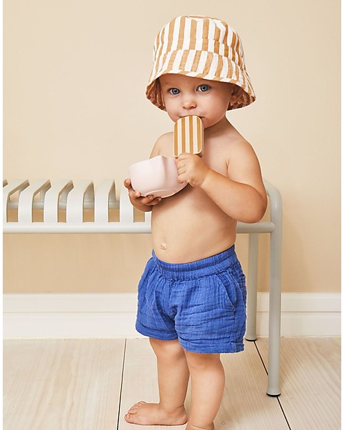 Liewood Cappellino Estivo Jack, 100% cotone bio - Righe Mostarda e Bianche Cappelli Estivi