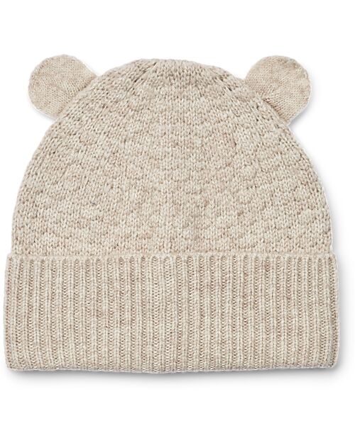 Liewood Cappellino Miller con Orecchie - Sabbia Melange - 100% Lana Riciclata Cappelli Invernali