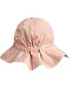 Liewood Cappellino Reversibile in Seersucker Amelia - Strisce Tuscany Rose/Crema - Cappelli Estivi