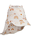Liewood Cappellino Stile Legionario con Orecchie Senia - Rainbow Love Sabbia - Tessuto swimwear certificato! Cappelli Estivi