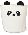 Liewood Cesto Portaoggetti Ella 30 x 25 cm, Panda Crema - 100% Cotone Bio Contenitori Portaoggetti