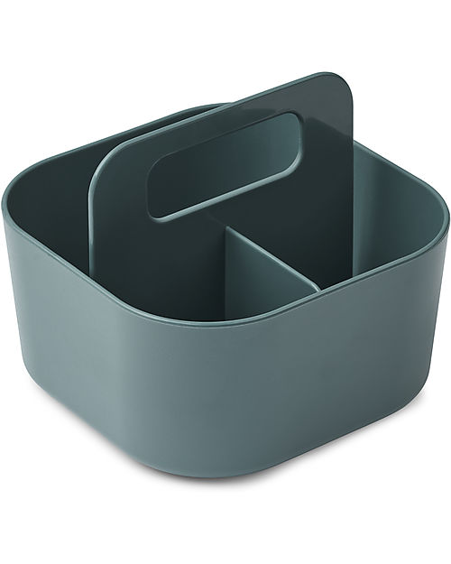 Liewood Contenitore Organizer Hernandes - Blu - 3 Scomparti - Plastica Riciclata! Contenitori Portaoggetti