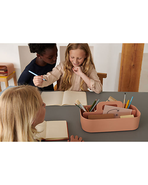 Liewood Contenitore Organizer Valeria - Rosa - 4 Scomparti - Plastica Riciclata! Contenitori Portaoggetti