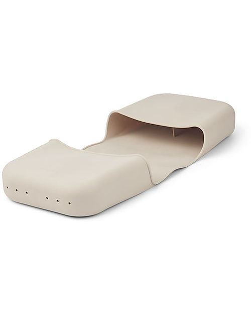 Liewood Contenitore Portaoggetti Doppio Pilea - Ideale per il Bagno - Sabbia - Silicone Contenitori Portaoggetti