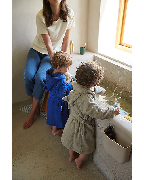 Liewood Contenitore Portaoggetti Doppio Pilea - Ideale per il Bagno - Sabbia - Silicone Contenitori Portaoggetti