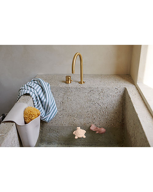 Liewood Contenitore Portaoggetti Doppio Pilea - Ideale per il Bagno - Sabbia - Silicone Contenitori Portaoggetti