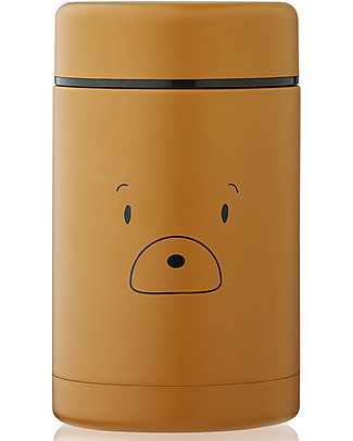 Liewood Contenitore Termico Cibo in Acciaio Inossidabile Bernard - 500 ml - Orsetto - Caramello Contenitori in Metallo