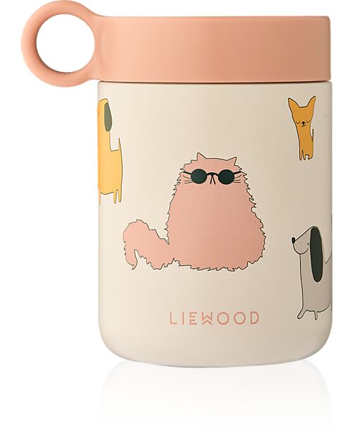Liewood Contenitore Termico Cibo in Acciaio Inossidabile Kian - Cani e Gatti - 350 ml - Sabbia Contenitori Termici