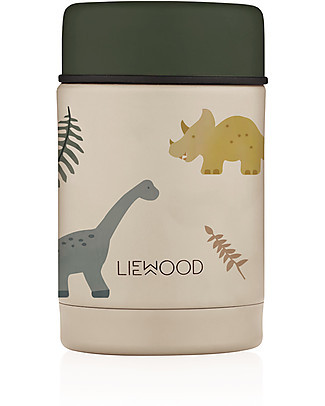 Liewood Contenitore Termico Cibo in Acciaio Inossidabile Nadja - Dino - 250 ml Contenitori in Metallo