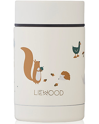 Liewood Contenitore Termico Cibo in Acciaio Inossidabile Nadja - Friendship Sandy Mix - 250 ml Porta Merenda