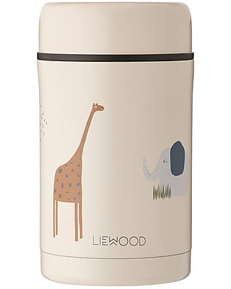 Liewood Contenitore Termico Cibo in Acciaio Inossidabile Nadja - Safari - 250 ml Porta Merenda