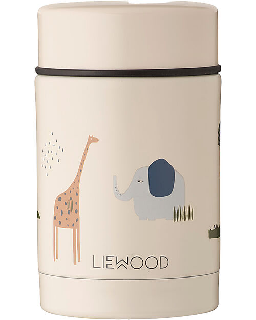 Liewood Contenitore Termico Cibo in Acciaio Inossidabile Nadja - Safari - Sabbia - 250 ml Contenitori Termici