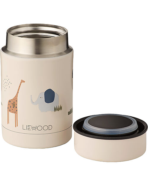 Liewood Contenitore Termico Cibo in Acciaio Inossidabile Nadja - Safari - Sabbia - 250 ml Contenitori Termici