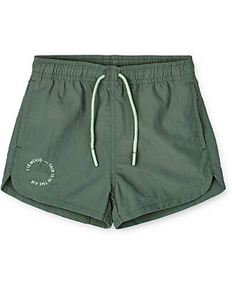 Liewood Costume a Pantaloncino Aiden - Garden Green - Materiale Riciclato Boxer Mare