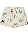 Liewood Costume a Pantaloncino Aiden - Granchi - Sabbia - Materiale Riciclato Boxer Mare