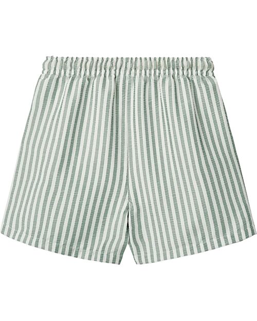 Liewood Costume a Pantaloncino Duke - A Righe - Verde Menta e Crema Boxer Mare