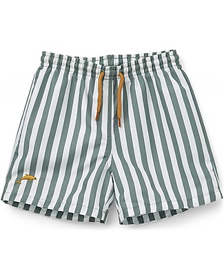 Liewood Costume a Pantaloncino Duke - Righe Verde Menta e Bianco Costumi a Pantaloncino