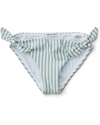 Liewood Costume Bimba Bianca Seersucker - A Righe - Azzurro e Bianco Costumi Due Pezzi