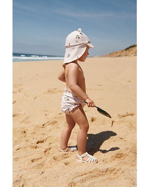 Liewood Costume Bimba Manilla - Pesche - Sea Shell - Tessuto Riciclato Costumi Due Pezzi