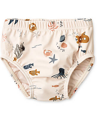 Liewood Costume Bimbo Anthony - Creature del Mare - Sabbia - Tessuto Riciclato! Costumi Due Pezzi