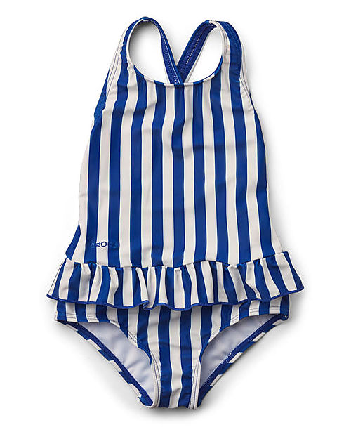 Liewood Costume da Bagno Intero Amara - Righe Blu/Creme de la Creme - UV 50+ Costumi Interi