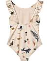 Liewood Costume Intero Kallie - Creature del Mare - Sabbia - UV 40+ - Materiale Riciclato Costumi Interi