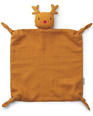 Liewood Doudou Agnete - Renna Mostarda - 100% Cotone Biologico Doudou