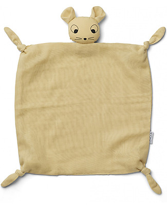 Liewood Doudou Agnete - Topo Giallo - 100% Cotone Biologico Doudou