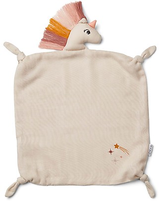 Liewood Doudou Agnete, Unicorno Sabbia- 100% Cotone Biologico Doudou