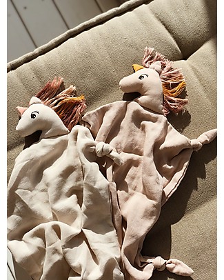 Liewood Doudou Agnete, Unicorno Sabbia- 100% Cotone Biologico Doudou