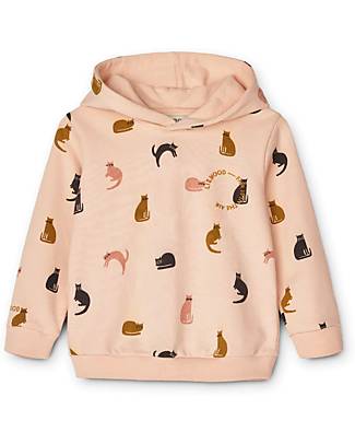 Liewood Felpa Baldur Con Cappuccio - Miauw/Apple Blossom - 100% Cotone Organico Felpe