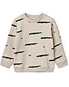 Liewood Felpa Thora - Coccodrilo - Sabbia - 100% Cotone Bio Felpe