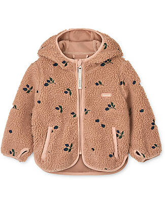 Liewood Giacca in Pile con Orecchie Mara - Bacche - Pale Tuscany - 100% Materiale Riciclato Giacche