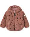 Liewood Giacca in Pile con Orecchie Mara - Ciliegie - Rosa Scuro - 100% Materiale Riciclato Giacche