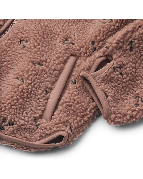 Liewood Giacca in Pile con Orecchie Mara - Ciliegie - Rosa Scuro - 100% Materiale Riciclato Giacche