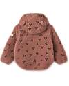 Liewood Giacca in Pile con Orecchie Mara - Ciliegie - Rosa Scuro - 100% Materiale Riciclato Giacche