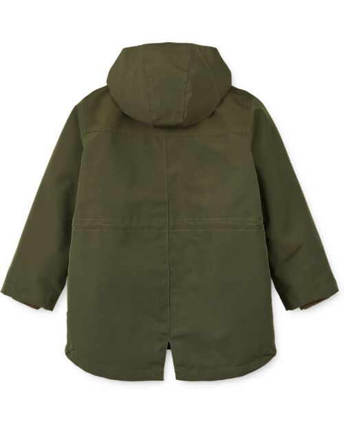 Liewood Giacca Invernale Timber 2 in 1 - Army Brown Mix - 100% Materiale Riciclato Giacche