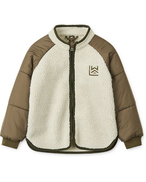 Liewood Giacca Invernale Timber 2 in 1 - Army Brown Mix - 100% Materiale Riciclato Giacche