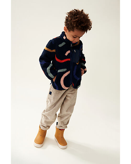 Liewood Giacca Teddy in Pile Nolan - Blu Navy - 100% Materiale Riciclato Giacche