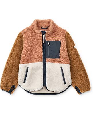 Liewood Giacca Teddy in Pile Nolan - Tuscany Rose Multi Mix - 100% Materiale Riciclato Giacche
