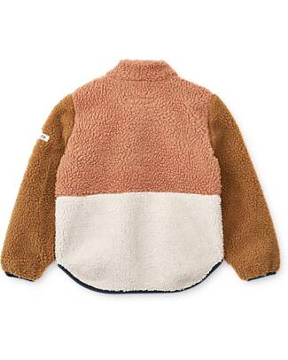 Liewood Giacca Teddy in Pile Nolan - Tuscany Rose Multi Mix - 100% Materiale Riciclato Giacche