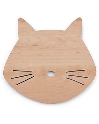 Liewood Lampada da Parete in Legno Troy, Gattino Natural Lampade Da Parete