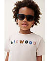 Liewood Maglia a Maniche Corte Sixten - Logo Multicolore - Sabbia - 100% Cotone Bio T-shirt